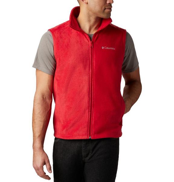 Columbia Steens Mountain Vest Red For Men's NZ27603 New Zealand